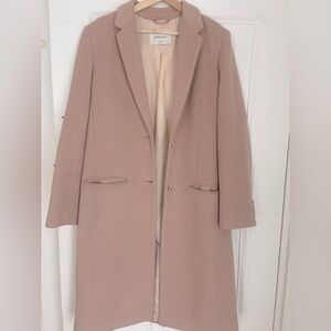 Babaton Wool & Cashmere Coat – Light Pink/Blush – Medium